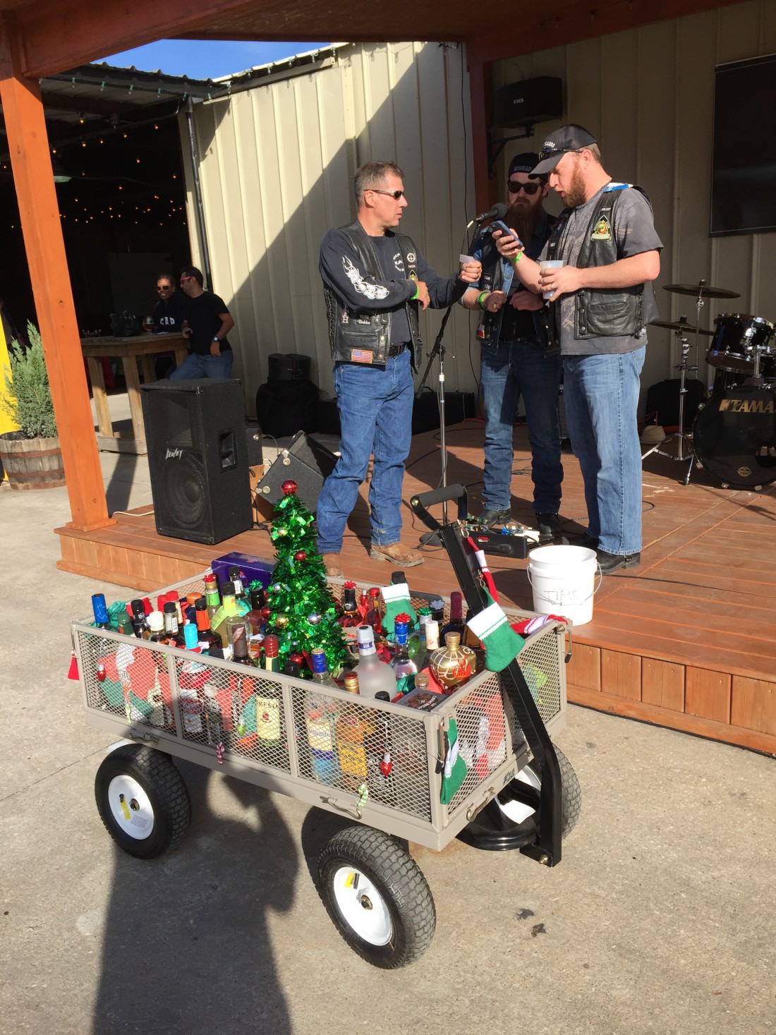 SJHRMC Holiday Liquor Wagon – December 2015 by San Jacinto High Rollers MC - Katy Texas Chapter